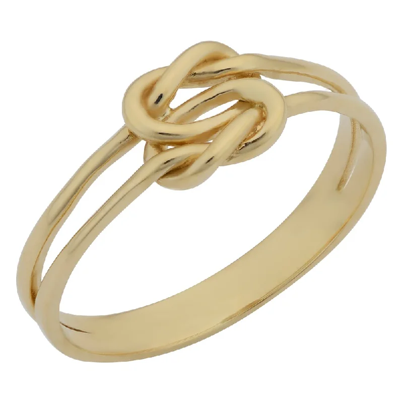 Fremada 14k Yellow Gold High Polish Double Love Knot Ring