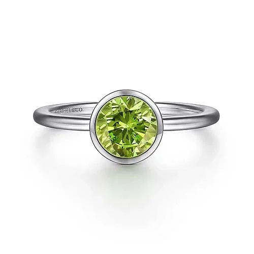 Gabriel & Co. Peridot Ring in Sterling Silver