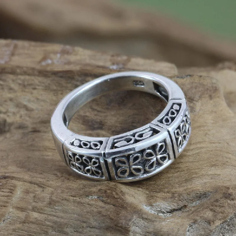 Handmade Sterling Silver 'Night Blooming Jasmine' Ring (Indonesia)