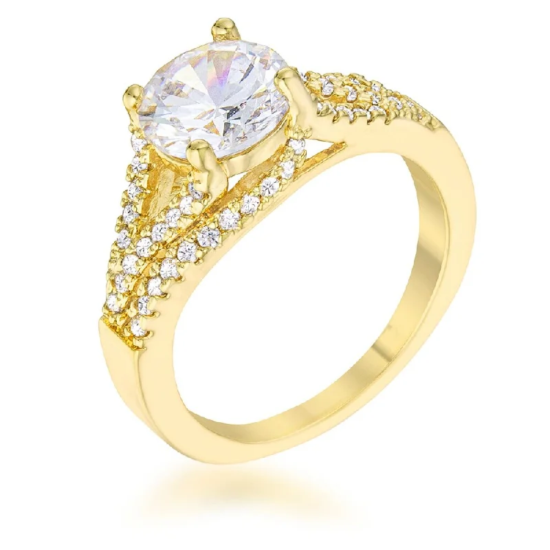 Irine 2.3ct CZ 14k Gold Classic Ring