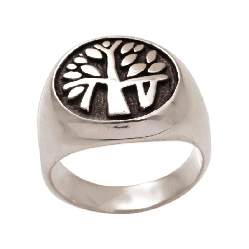 NOVICA Beringin Magic, Sterling silver signet ring