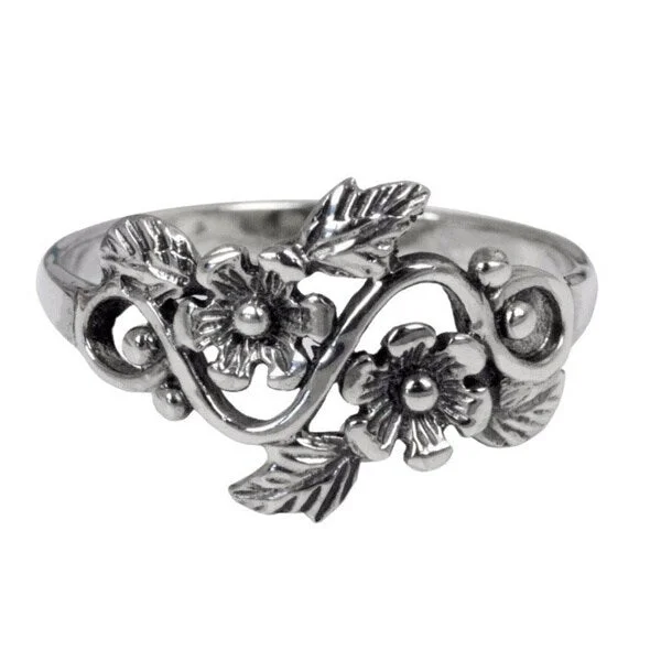 NOVICA Handmade Sterling Silver 'Siam Rose' Cocktail Ring(Thailand)