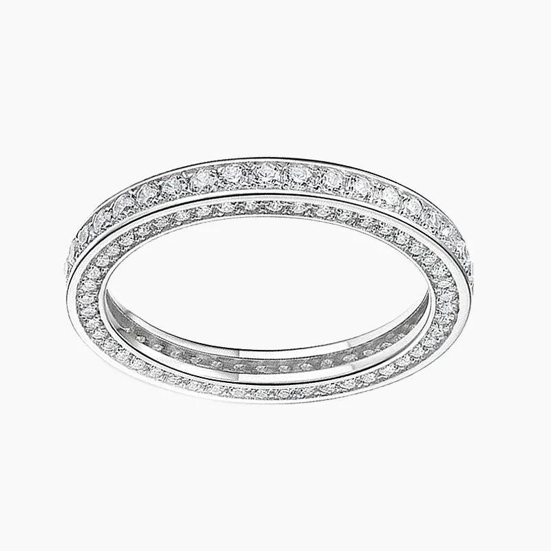 Pavé Cubic Zirconia Eternity Ring