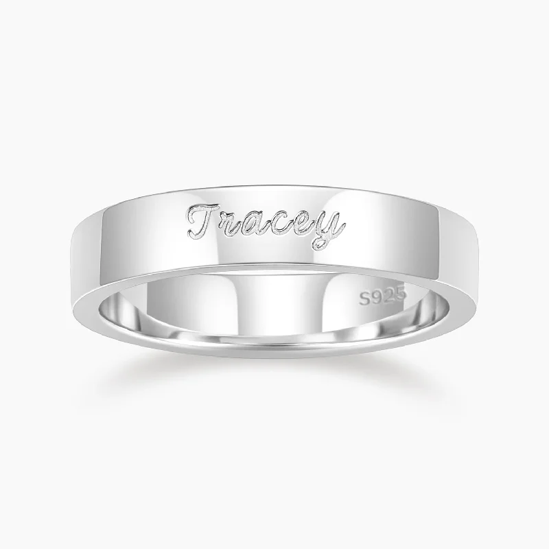 Personalized Engraved Name Ring | 4mm