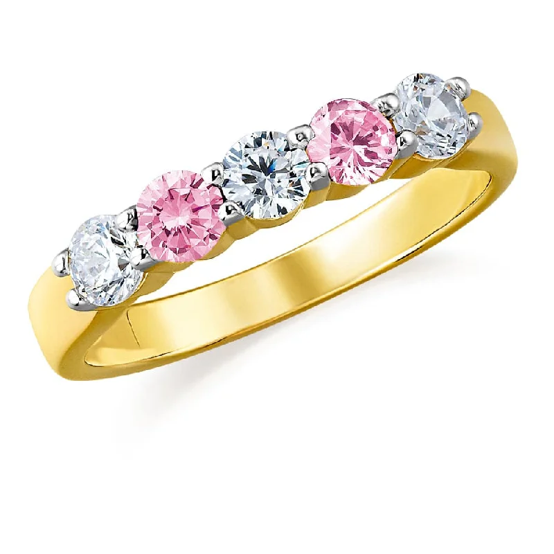 Pink Quintet Ring