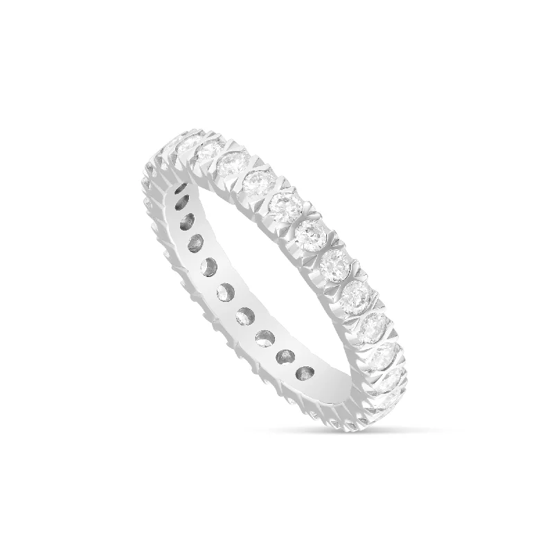 14k White Gold Diamond Eternity Band