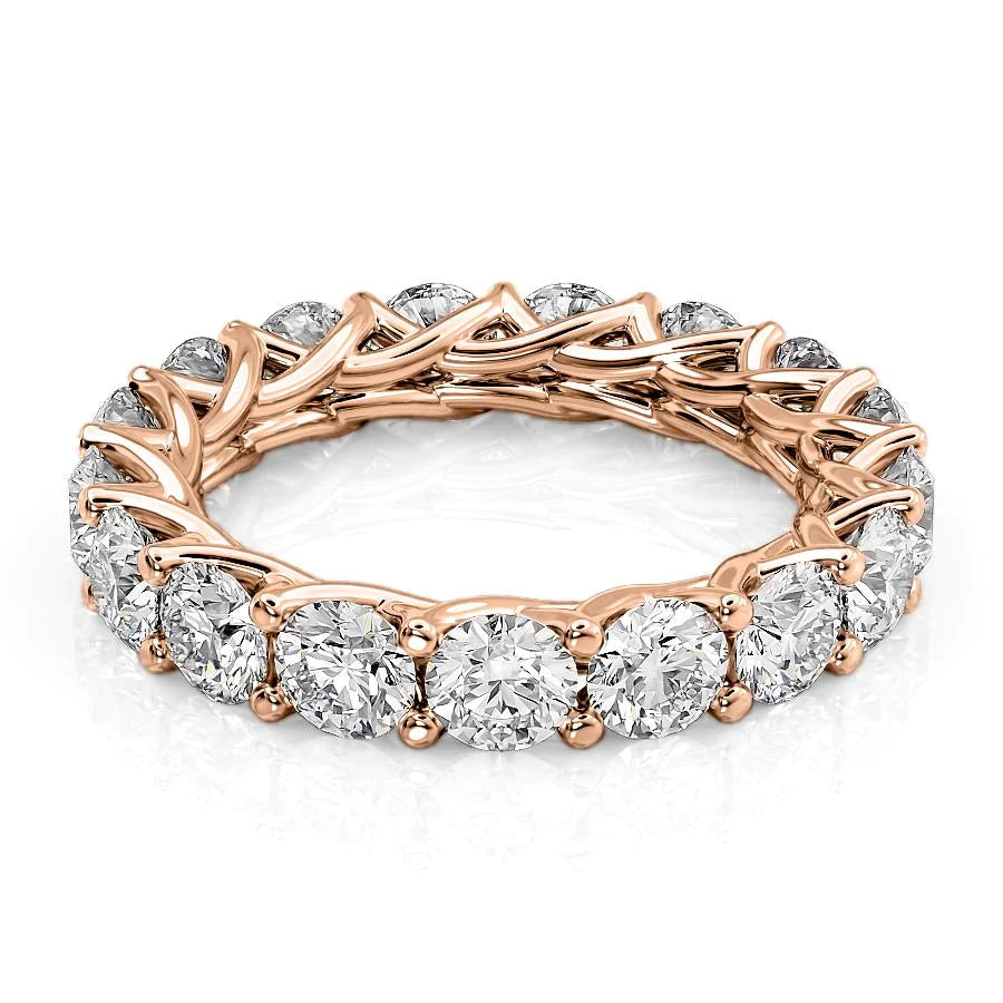 4ct Round Trellis Eternity