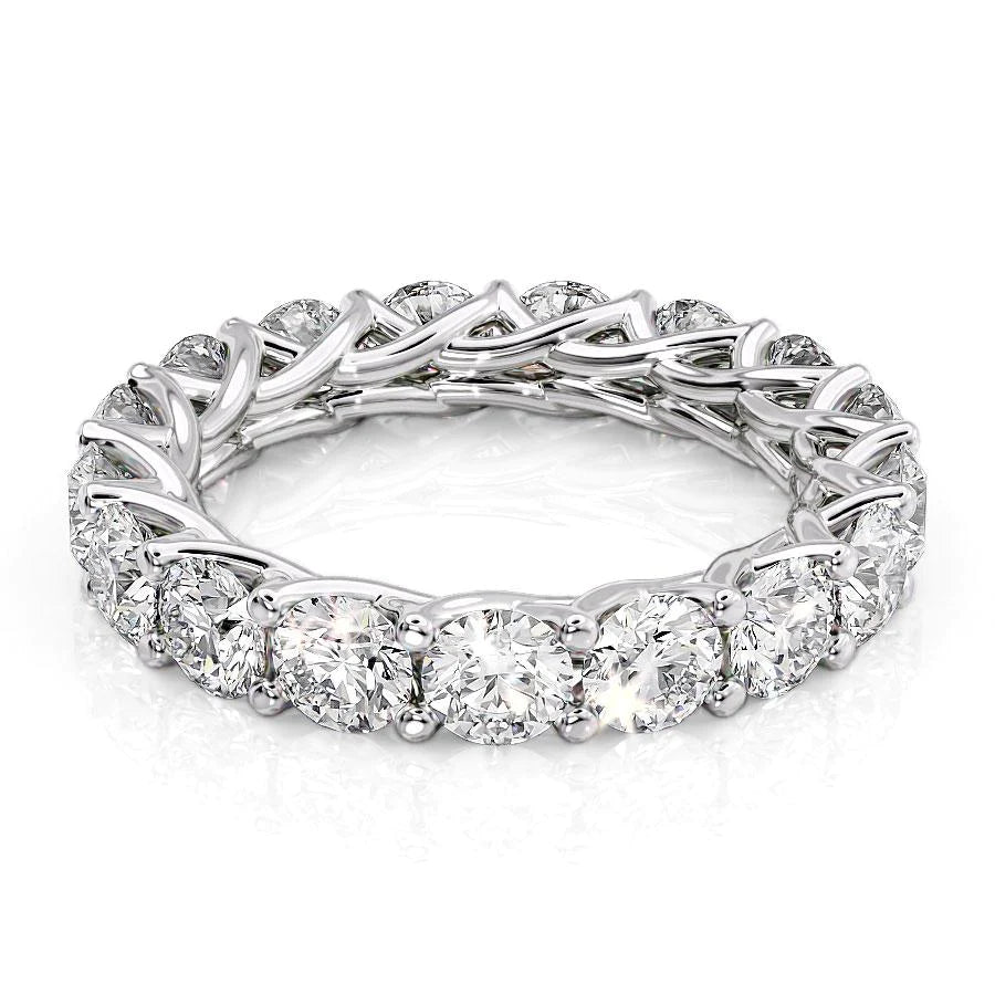 4ct Round Trellis Eternity