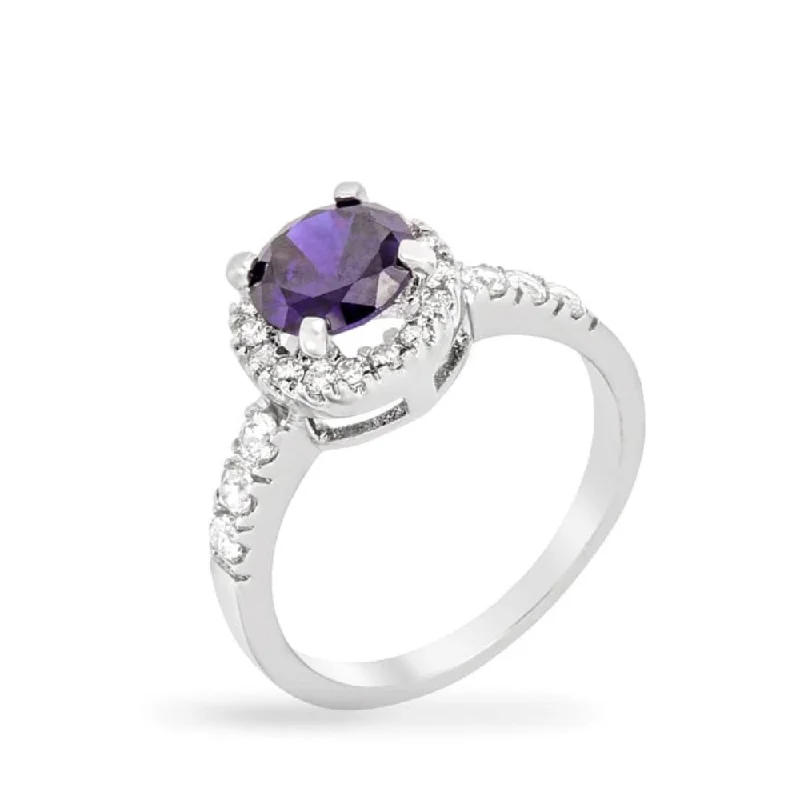 Royal Tanzanite Purple Crown Ring For Regal Elegance