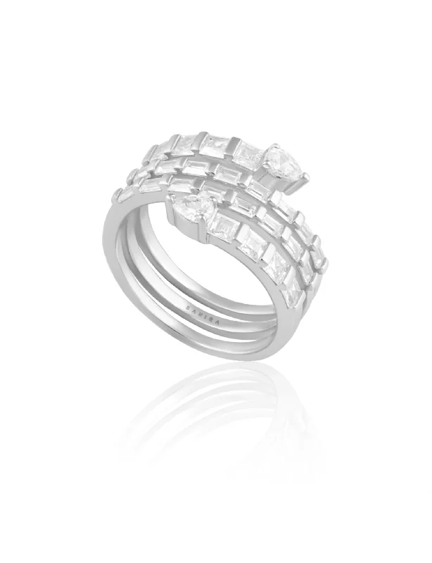 Natalia CZ Ring, 7 Silver