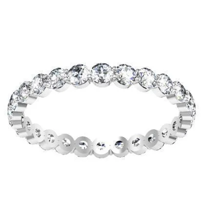 1.00 cttw Round Shared Prong Buttercup Diamond Eternity Band