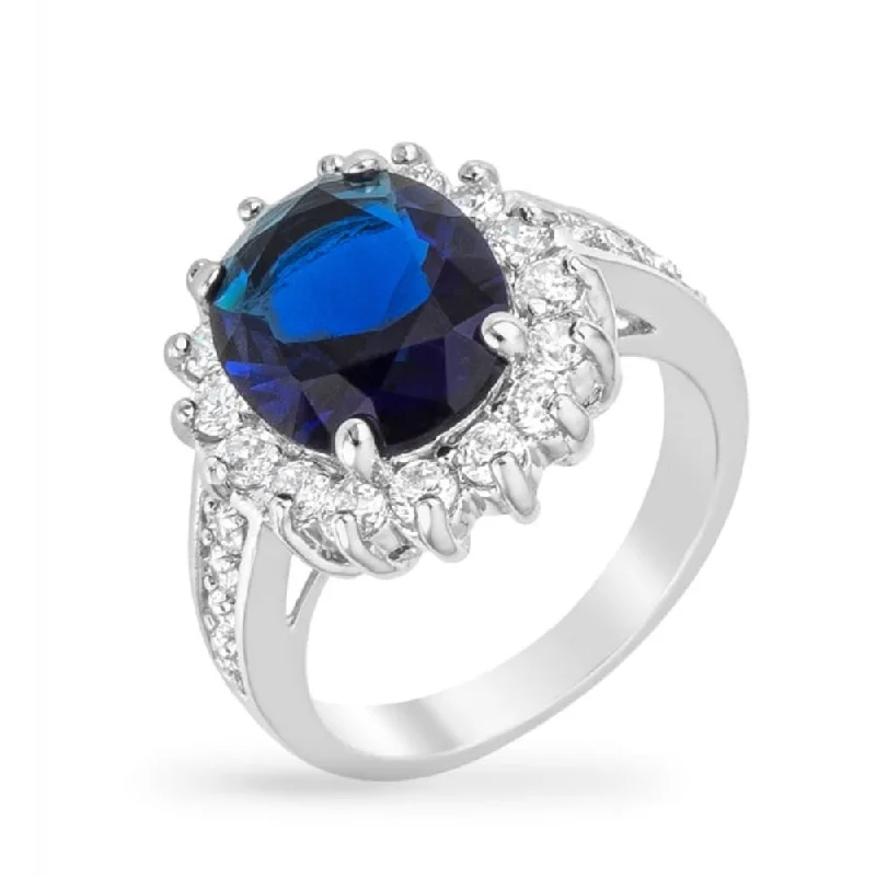 Sophisticated Blue Cambridge Elegance Ring For Timeless Style