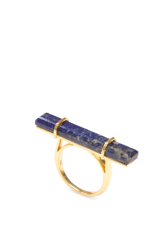 Urban Bar Ring with Lapis Lazuli