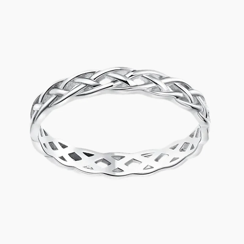 925 Sterling Silver Cute Twist Ring