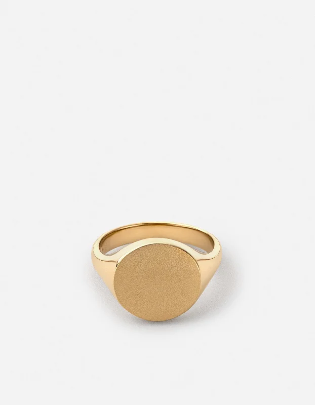 Wells Signet Ring, Gold Vermeil