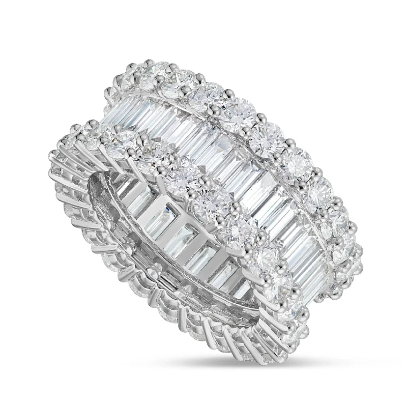 18K White Gold 7.45ct Diamond Baguette Eternity Ring