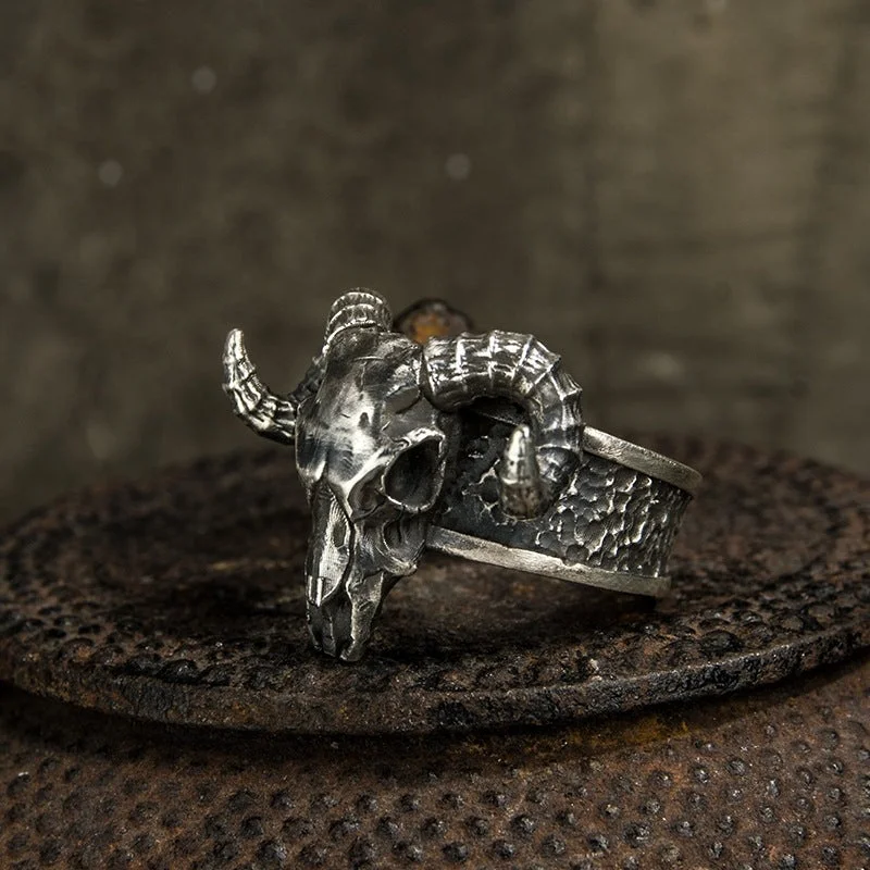 Wholesale Vintage Black Goat Open Ring