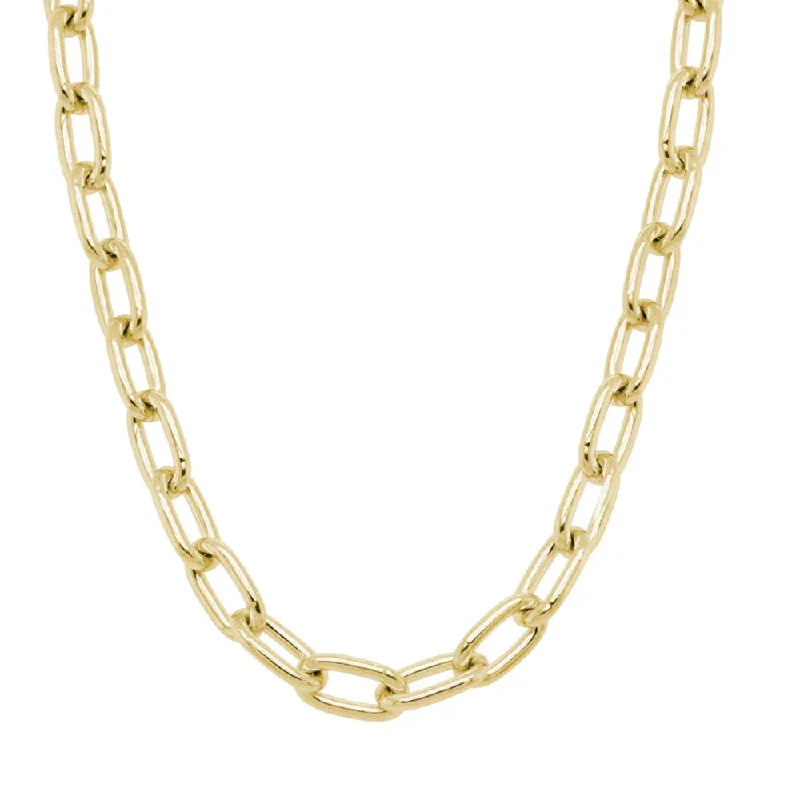 14k Gold Oval Link Necklace