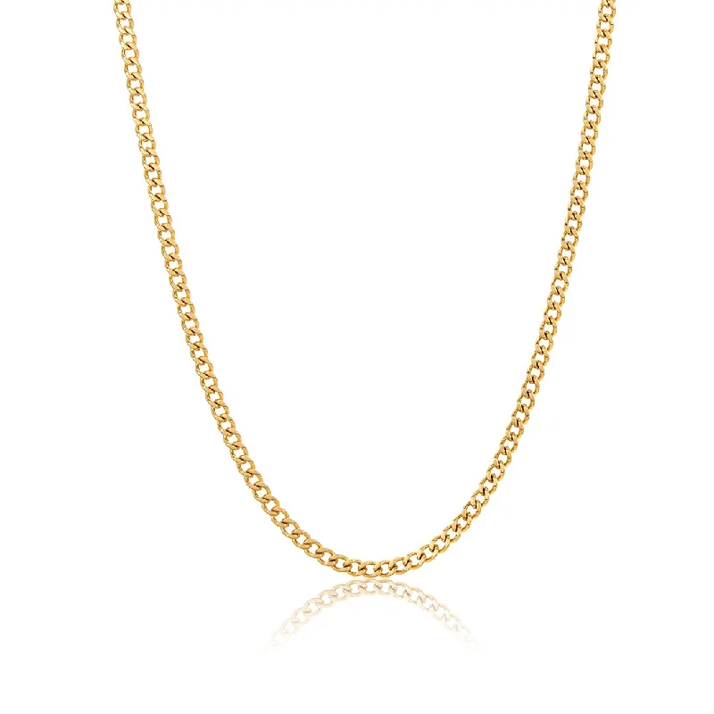 Adornia 3mm Cuban Chain gold 24"