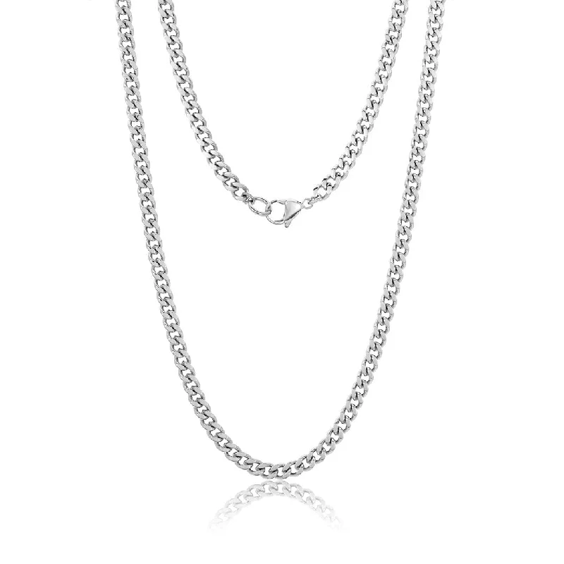 Adornia 5mm Cuban Chain silver 24"