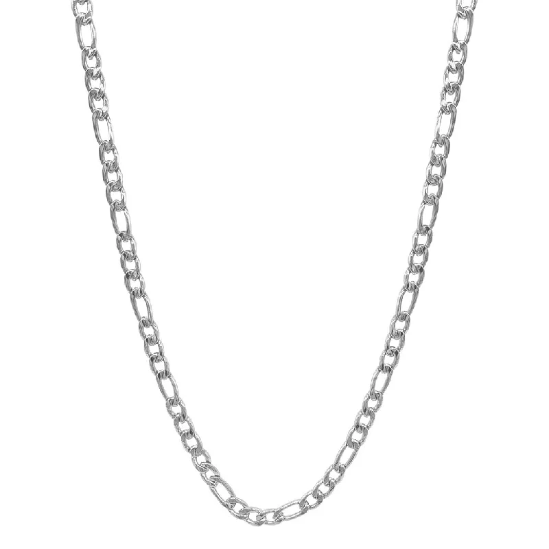 Adornia 6mm Figaro Chain silver 24"