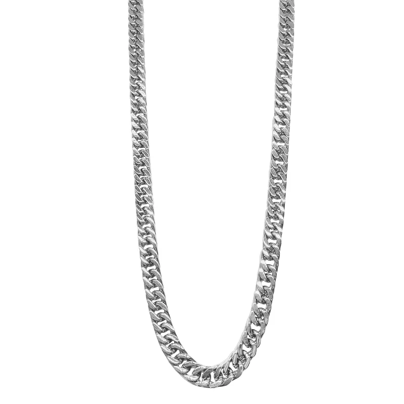 Adornia Water Resistant Extra Thick 9mm Cuban Chain silver