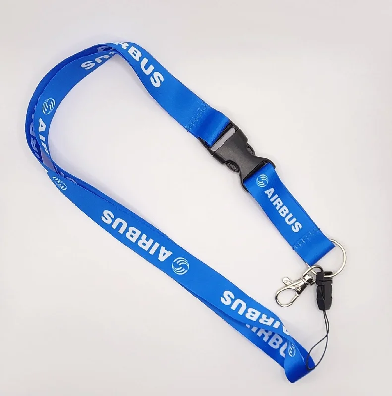 Airbus Logo Blue/White Lanyard