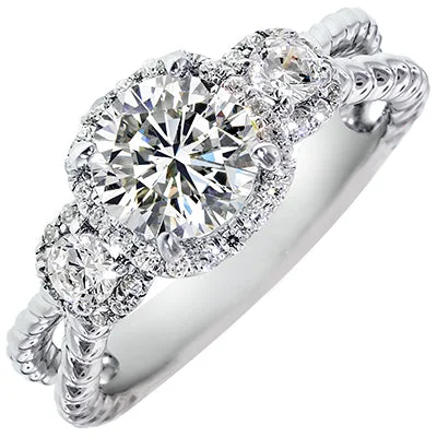 Artcarved Diamond setting in 14kt White Gold (3/8ct tw)