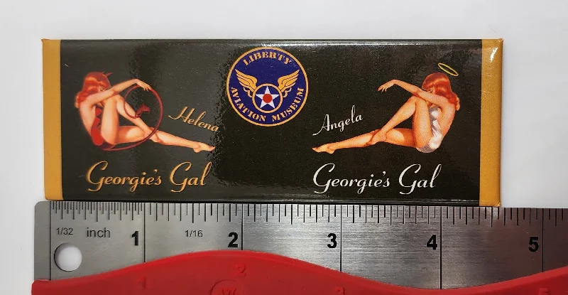 B-25 "Georgie's Gal" Nose Art Rectangle Magnet