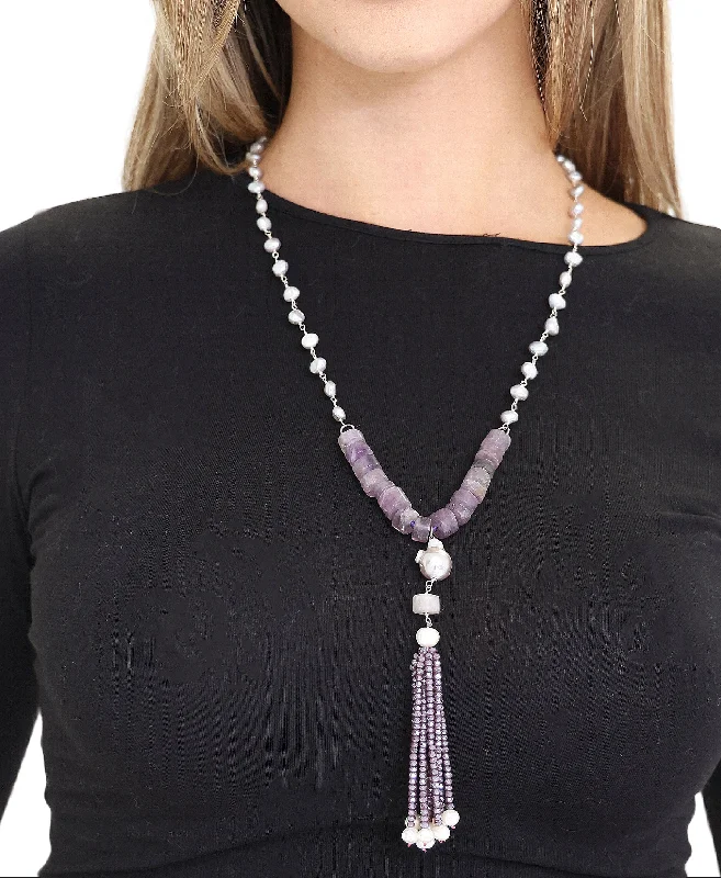 Beaded Fringe Necklace