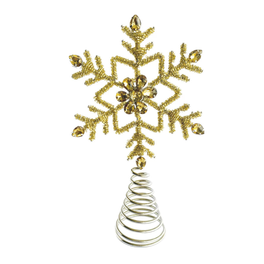 BEADED SNOWFLAKE TREE TOPPER