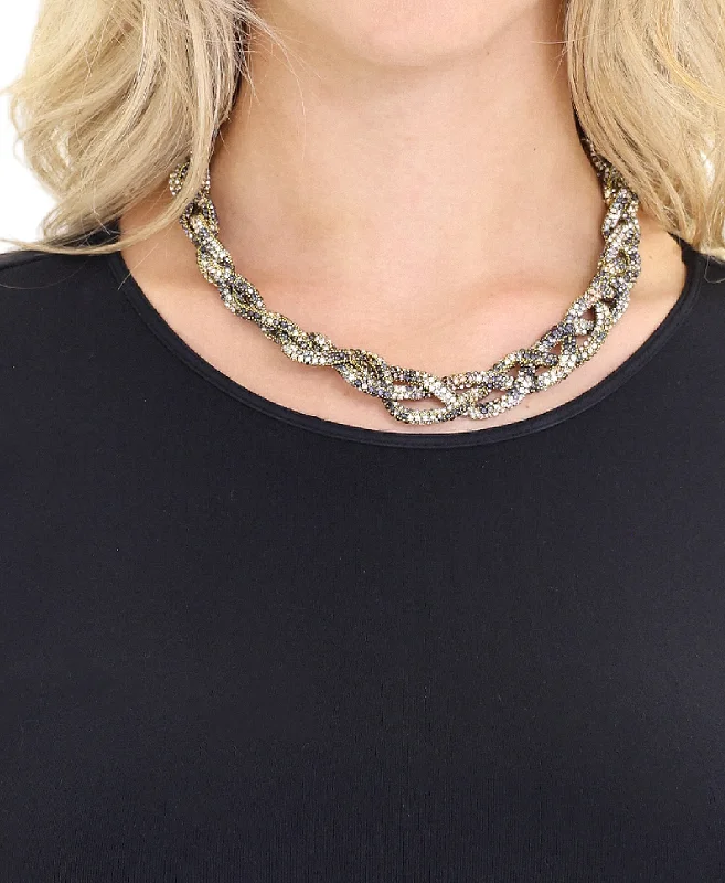 Braided Crystal Necklace