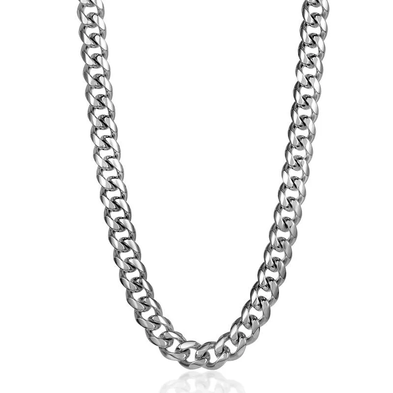 Crucible Los Angeles Men's 14mm Stainless Steel Curb Necklace