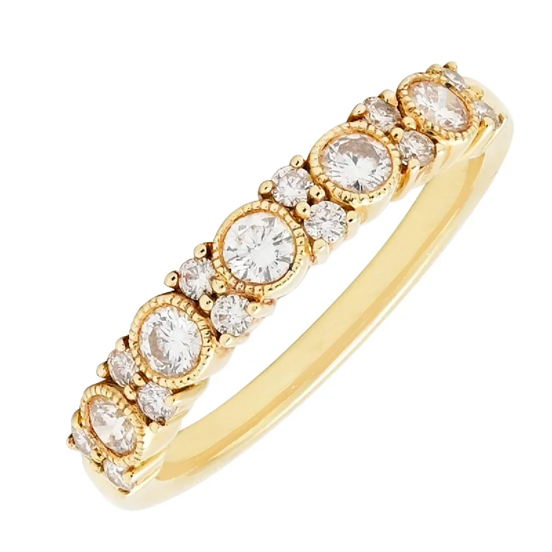 Diamond Bezel Band in 14kt Yellow Gold (1/2ct tw)