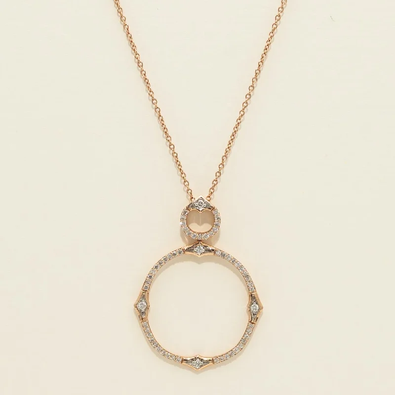 Diamond Circle Necklace in 14kt Rose Gold (1/3ct tw)