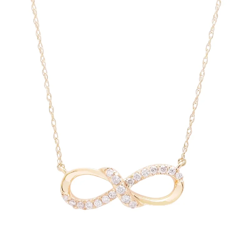 Diamond Infinity Necklace in 10kt Yellow Gold (1/7ct tw)