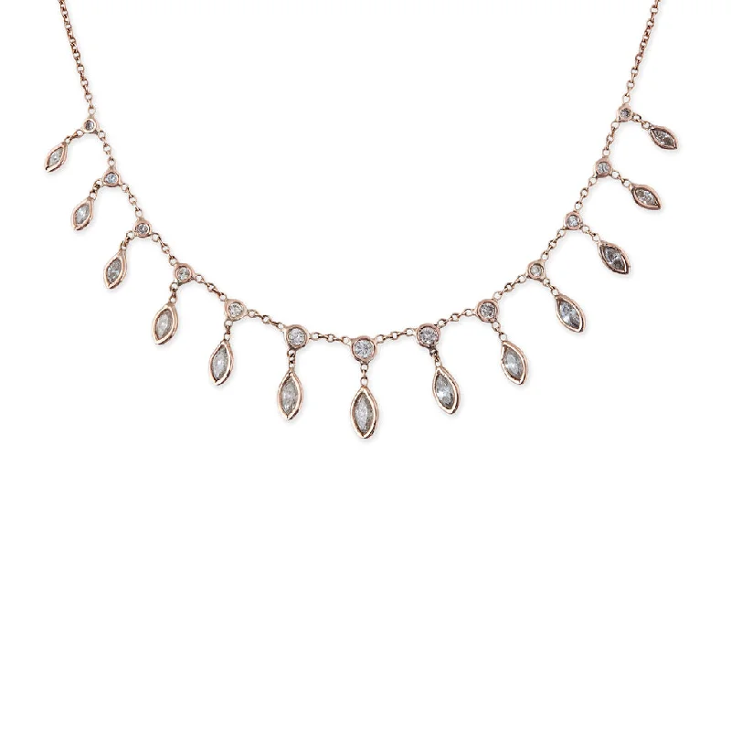 DIAMOND MARQUISE SHAKER NECKLACE