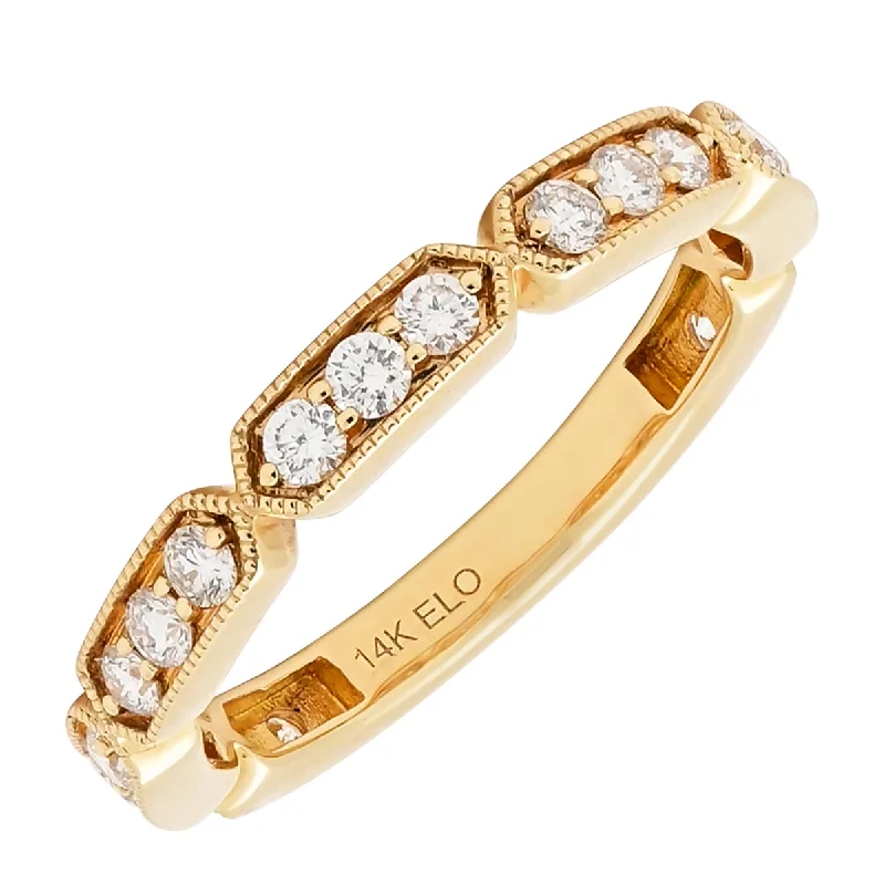 Diamond Stackable Band in 14kt Yellow Gold (1/2ct tw)