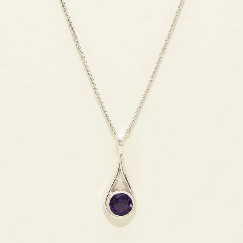 E.L. Designs Amethyst Desire Necklace in Sterling Silver