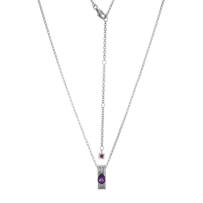 Elle Goddess Collection Pendant Necklace with Amethyst