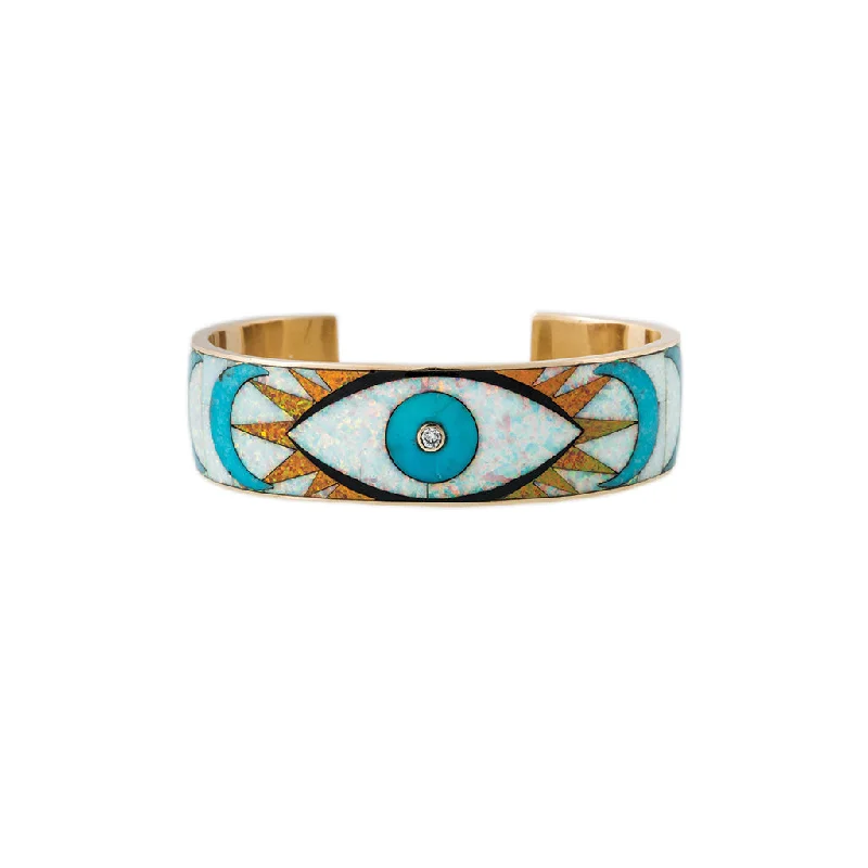 EYE BURST + CRESCENT OPAL INLAY CUFF