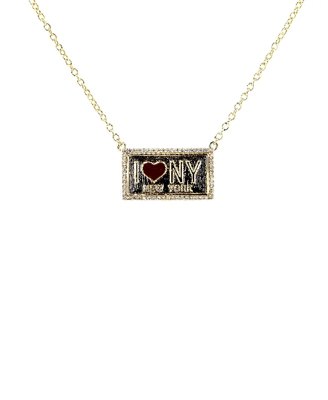 "I Love NY" CZ Necklace