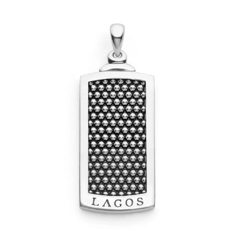 Lagos Anthem Caviar Beaded Tag Amulet