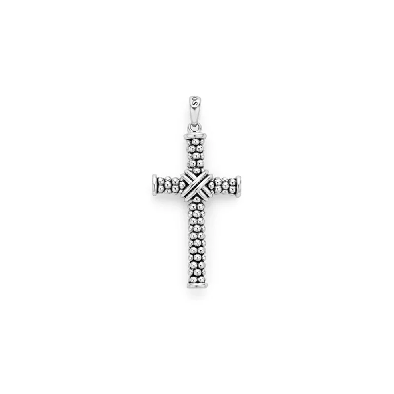 Lagos Anthem Caviar Beaded X Cross Amulet