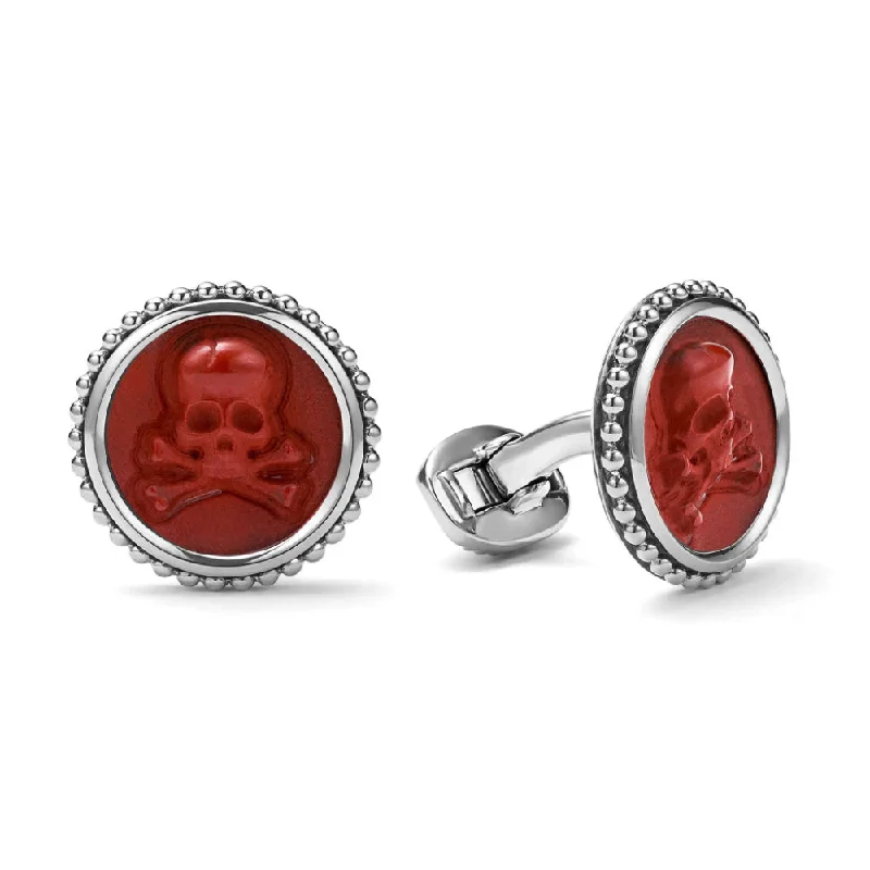 Lagos Anthem Gemstone Skull Cufflinks