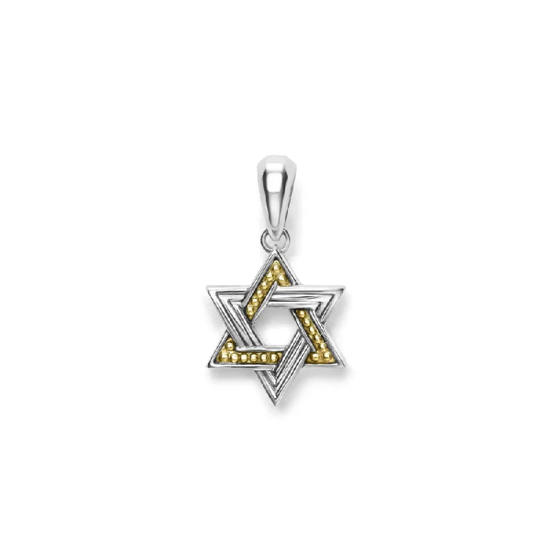 Lagos Anthem Small Two-Tone Star of David Amulet