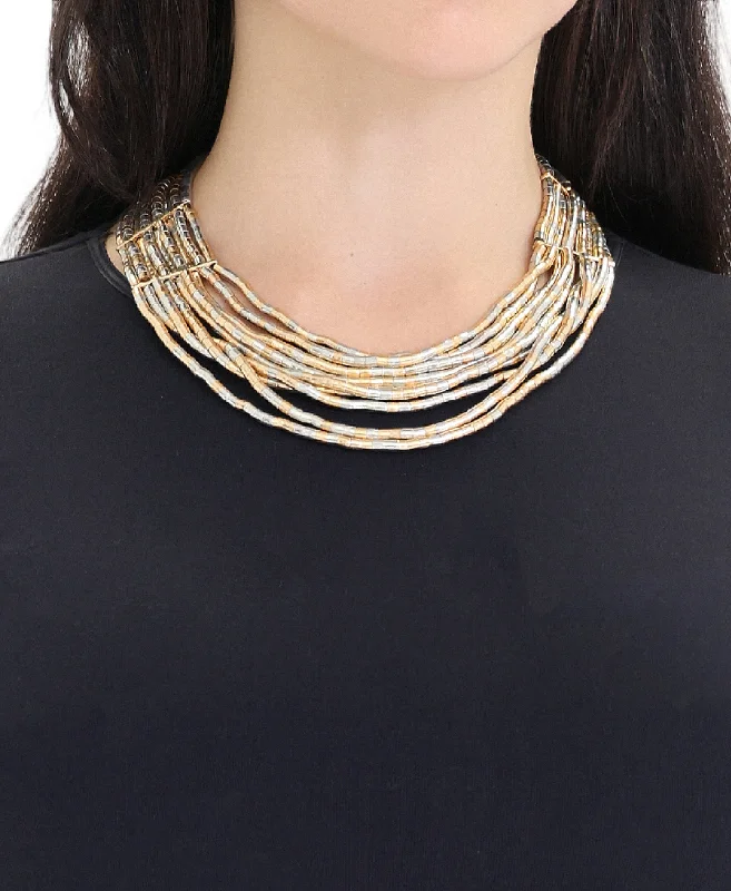 Layered Collar Beaded Necklace