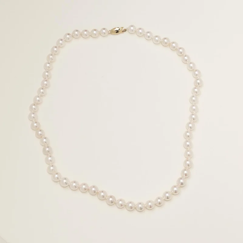 Mastoloni Cultured Akoya Pearl Strand Necklace in 14kt Yellow Gold (7.5-8mm pearls)