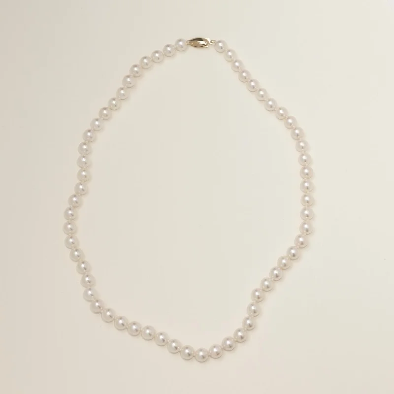 Mastoloni Cultured Akoya Pearl Strand Necklace in 14kt Yellow Gold (7-7.5mm pearls)