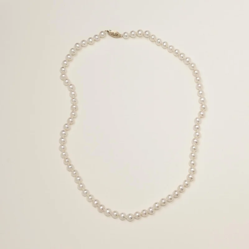 Mastoloni Cultured Freshwater Pearl Strand Necklace in 14kt Yellow Gold (5.5-6mm pearls)